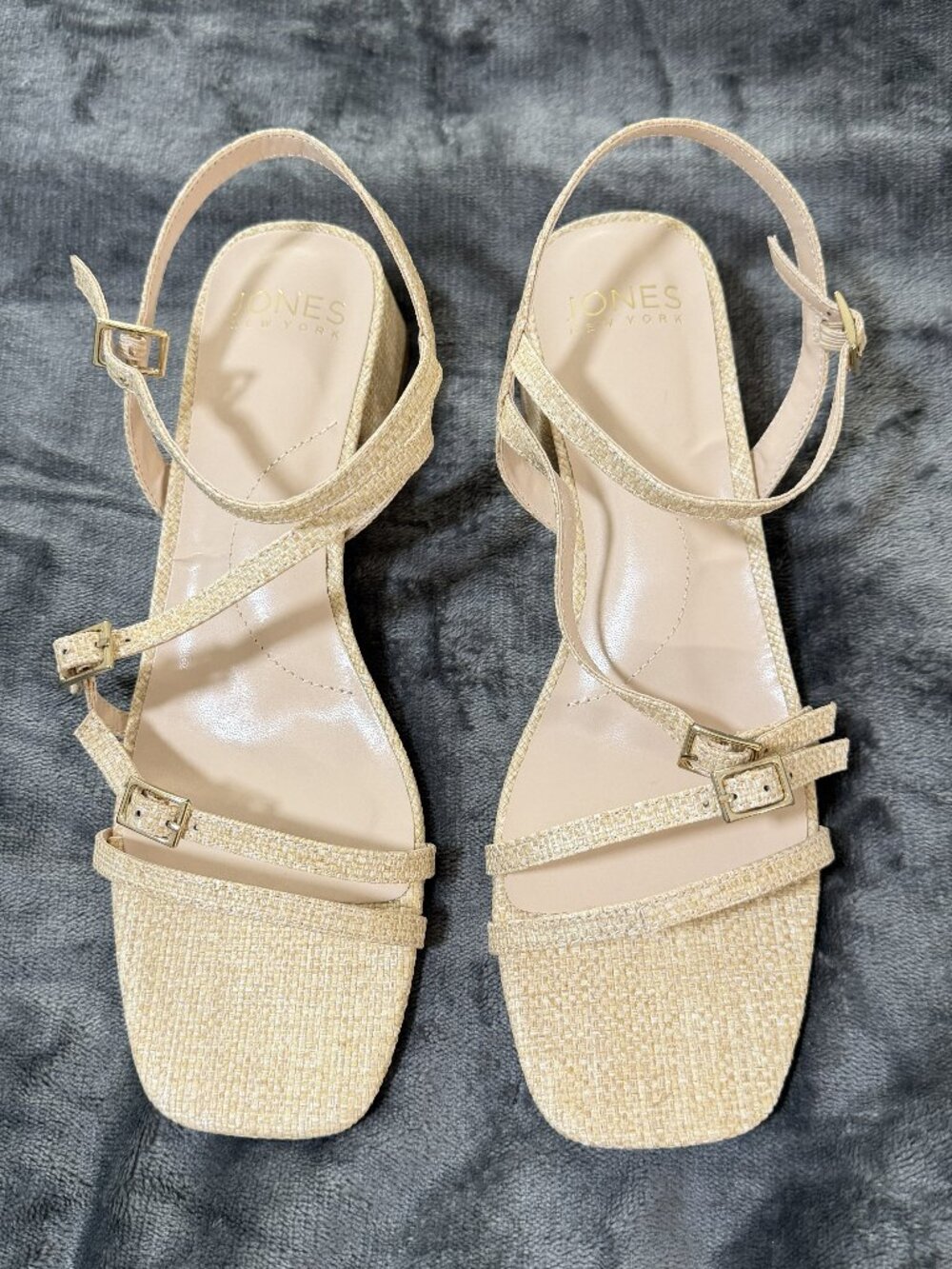 Designer Raffia Strappy Women's Sandals - Jones New York